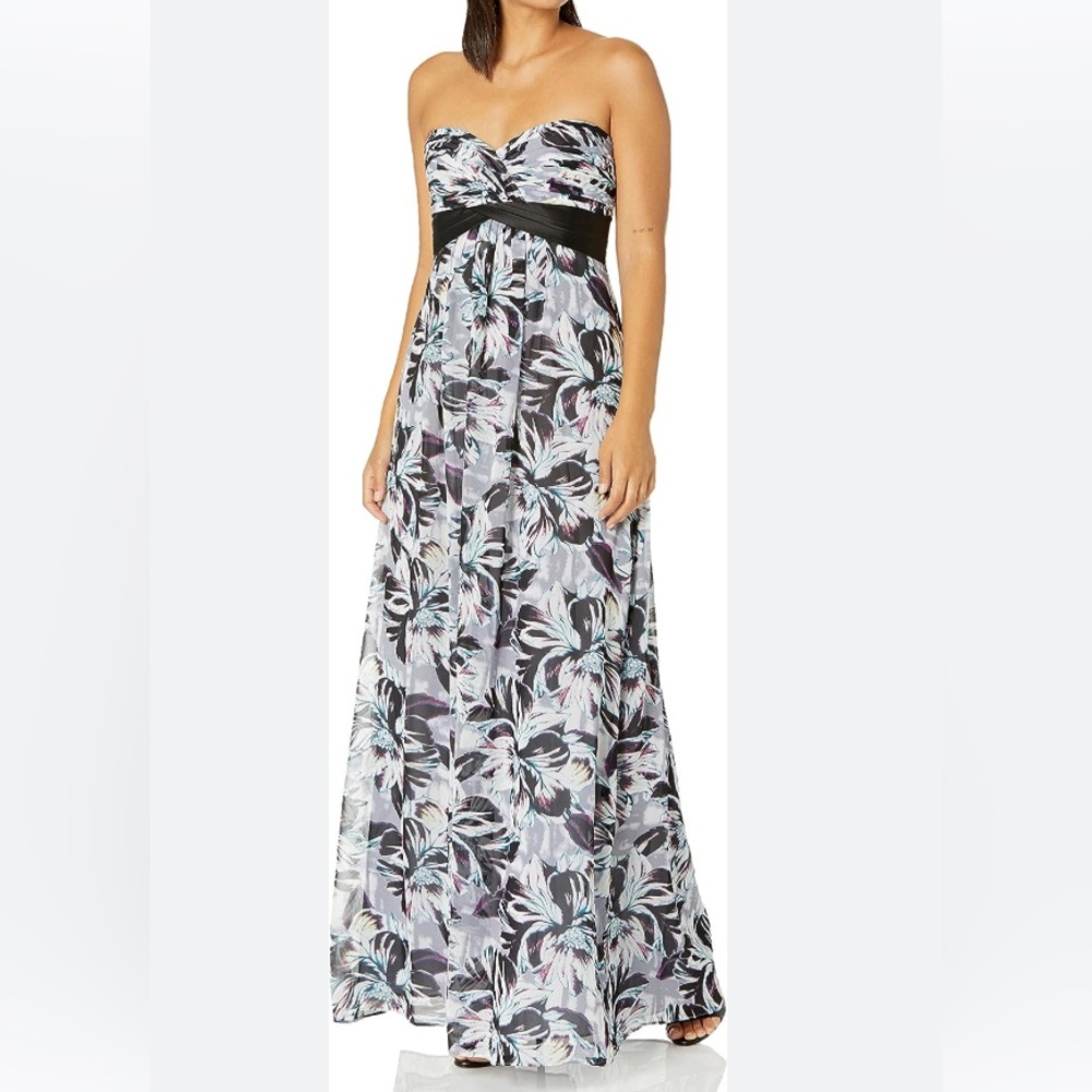 BCBG MaxAzria Kai Printed Maxi gown (floor length)